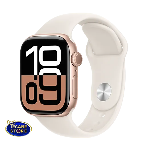 خرید Apple Watch Series 10 رزگلد 46mm با بند سیلیکونی Light Blush | اپل واچ سری ۱۰  با گارانتی